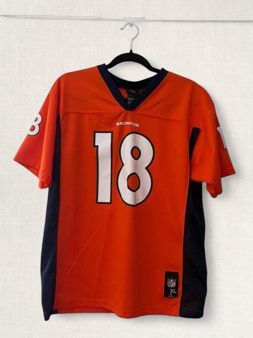 Team Apparel Orange Broncos #18 Kids Jersey Size XL